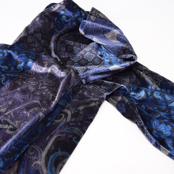 Chicos Velvet Midnight Patchwork Tunic Top Women 3 Whimsigoth Witchy Lagenlook - Picture 10 of 10